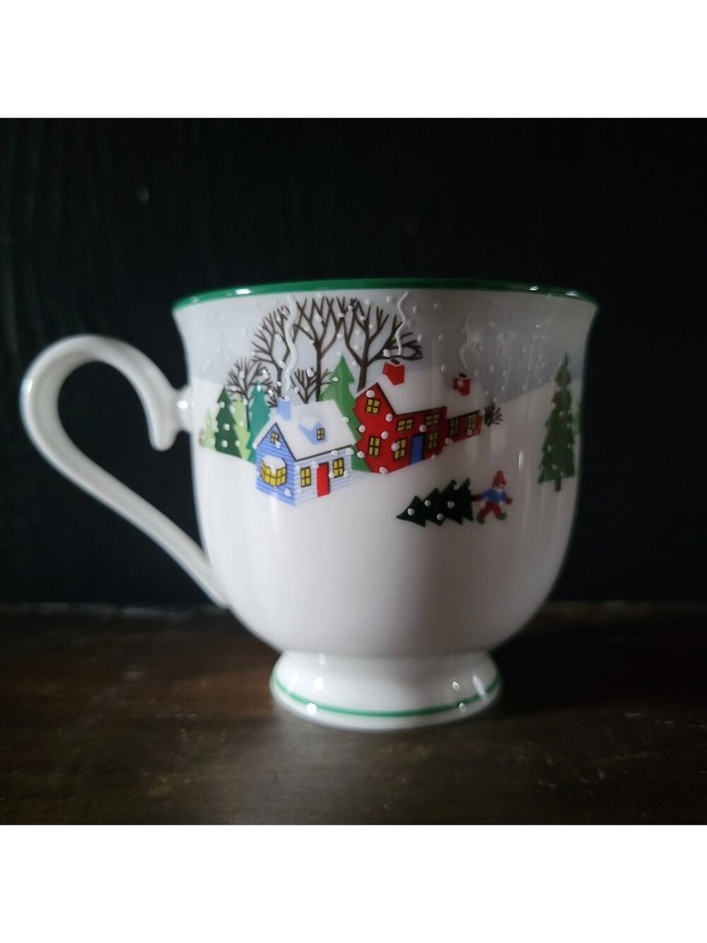 Vintage Lenox Sleighride Christmas Themed Tea Cup Christmas Tea
